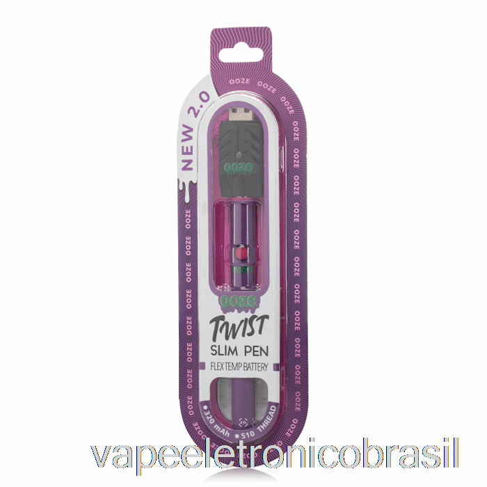 Vape Eletrônico Ooze Slim Twist Pen 2.0 Flex Temp Bateria Ultra Roxa